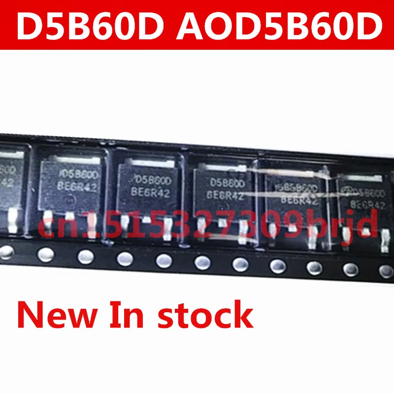 Original New 5pcs/ D5B60D AOD5B60D  TO-252 600V 10A