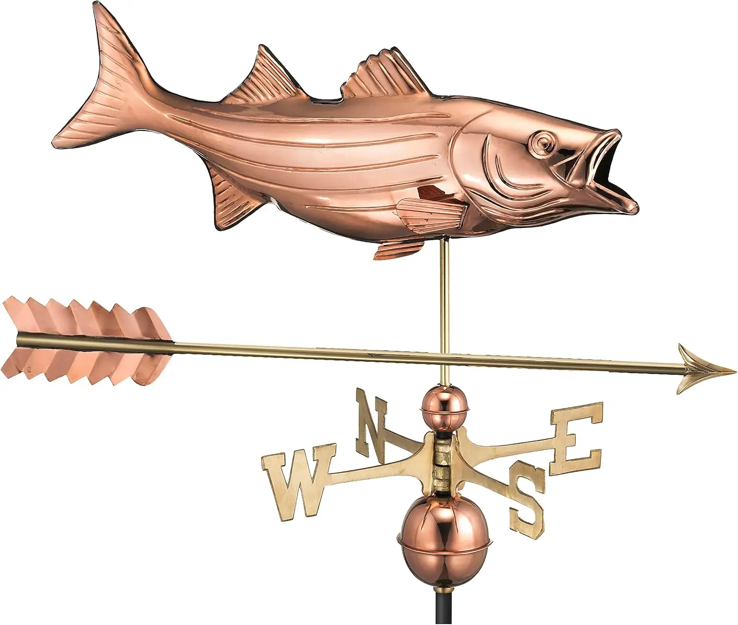 Copper Fish Arrow Wind Vane