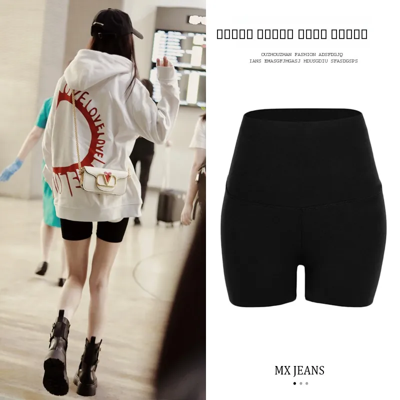 

Bla High-Waist Yoga Pants Women's Fitn orts Tight Leggings Autumn Winter Outerwear Sports Five-Quarter Length Pants