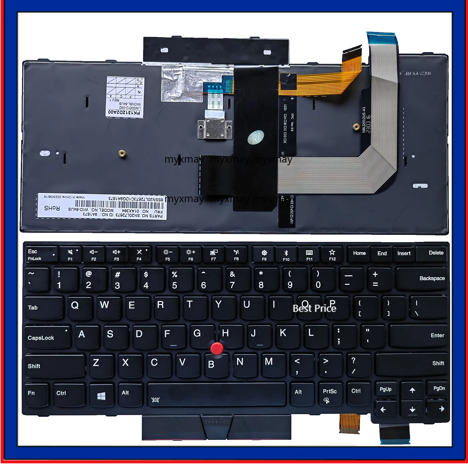 

US Layout Keyboard for LENOVO IBM ThinkPad T470 T480 A475 A485 01HX447 01HX487 01AX516 01HX527 01AX598 SN20L72837