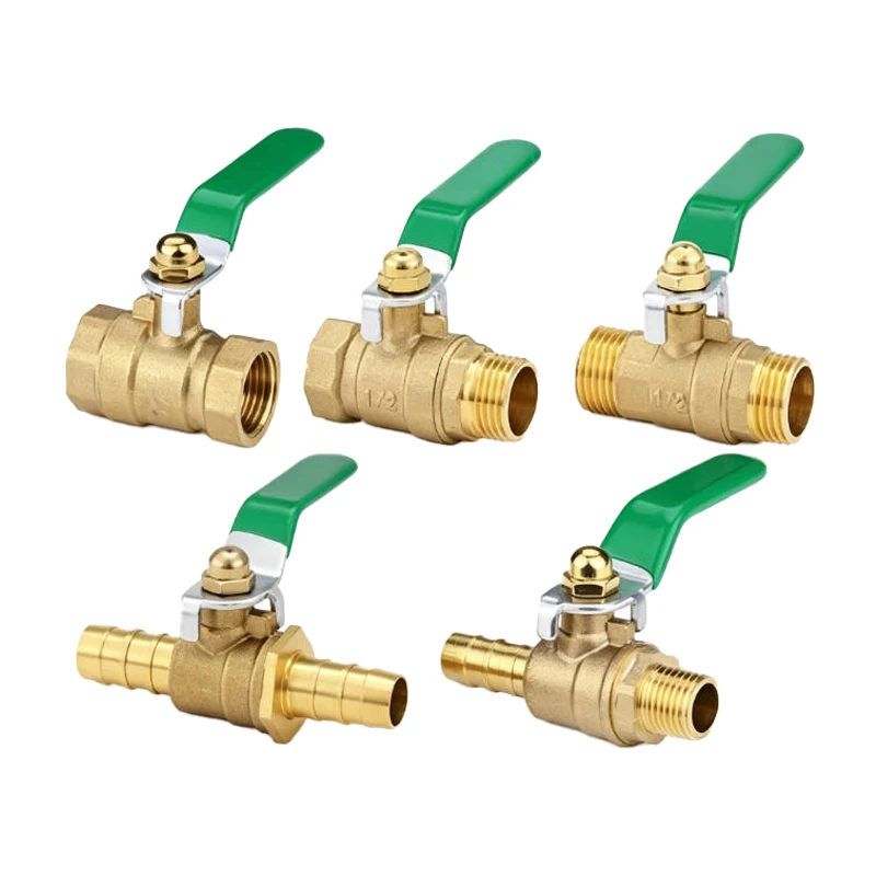 1 PCS Brass Miniature Ball Valve  1/4'‘ 3/8’' 1/2'‘ 3/4’' 1'' Pagoda Female Thread / Male Thread Water Valve Switch Fittings