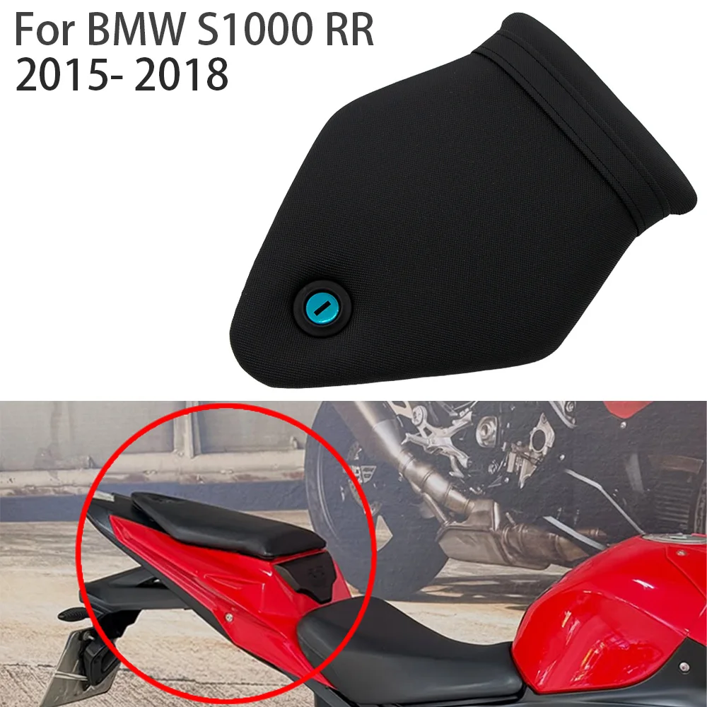 Motorcycle Rear Pillion Passenger Seat Leather Cushion Pad For BMW S1000RR S1000 RR 2008-2014 & S1000RR 2015 2016 2017 2018