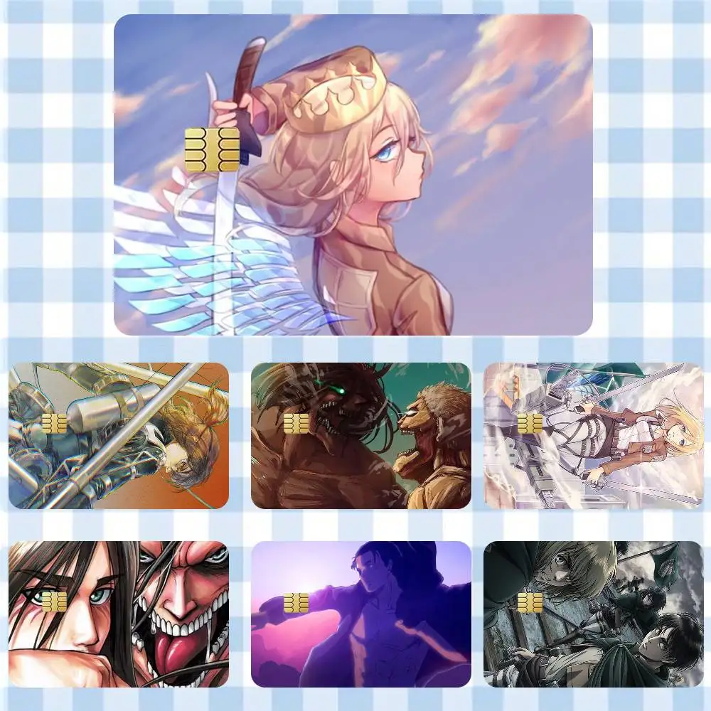 

Attack on Titan Levi Anime Eren Sticker Film Tape Skin for Credit Card Debit Card Waterproof Stickers