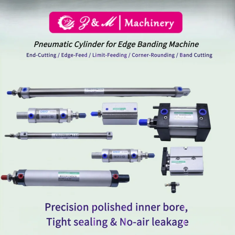 Pneumatic Air Cylinder for End-Cutting Edge-Feed Limit-Feeding Corner-Rounding of Edge Banding Machine Parts Woodworking