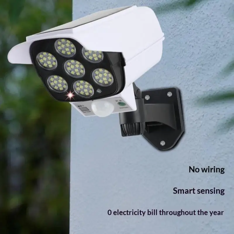 77 LED Outdoor Solar Wireless Motion Sensor Floodlights Waterproof for Garden Walkway Driveway Security