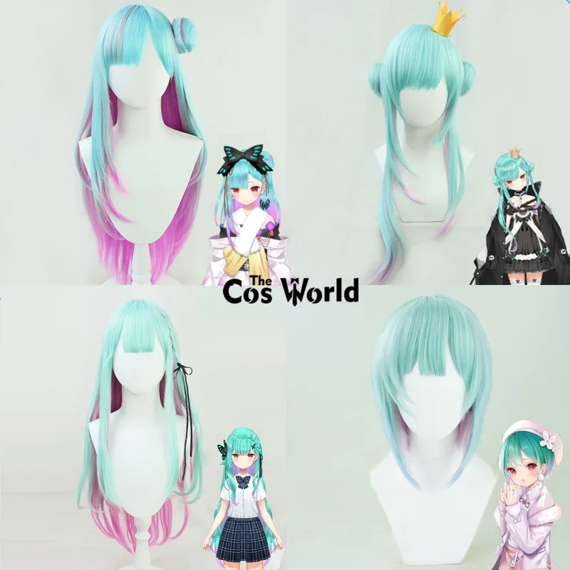 

Virtual YouTuber VTuber Hololive Uruha Rushia Long Straight Anime Cosplay Wigs Fiber Heat Resistant Synthetic Hair + Wig Cap