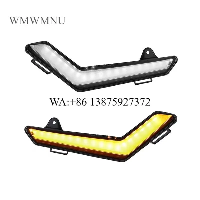 Wmwmnu LED Front Accent Light Grille Lamps for 2020-2021 Can-Am Defender With Amber Sequential Signal and White DRL Light