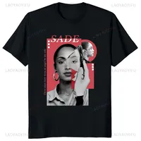 New Vintage Singer Sade adu Fashion Printed T-shirt Top Summer Trend Short Sleeve Unisex Shirt Pattern Large cotton T-shirt