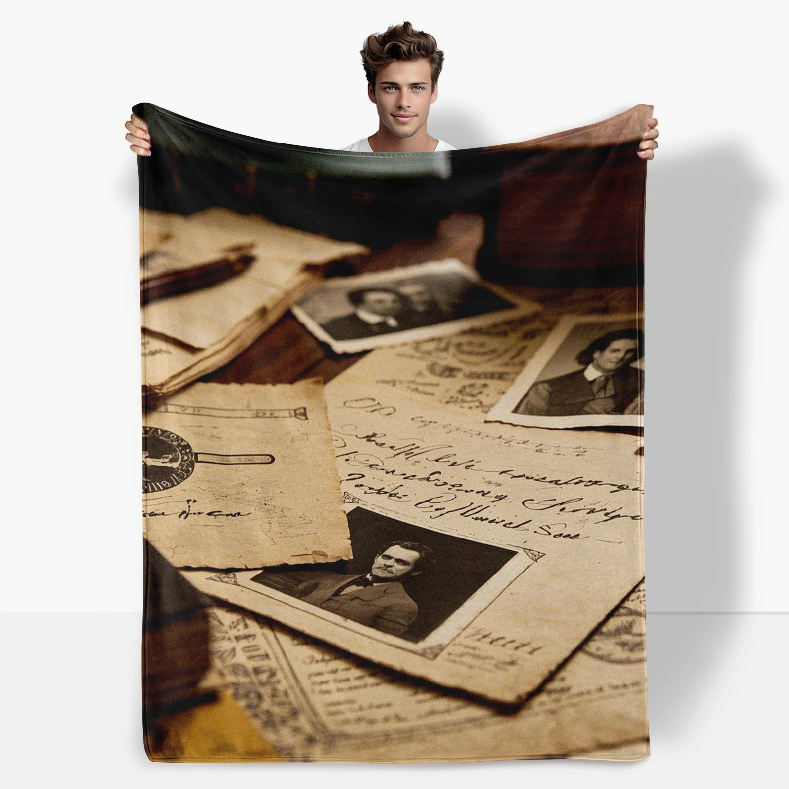 Combining The Unique Appeal Of Vintage Letters And Old Photos, This Anniversary Blanket Brings Back Cherished Memories