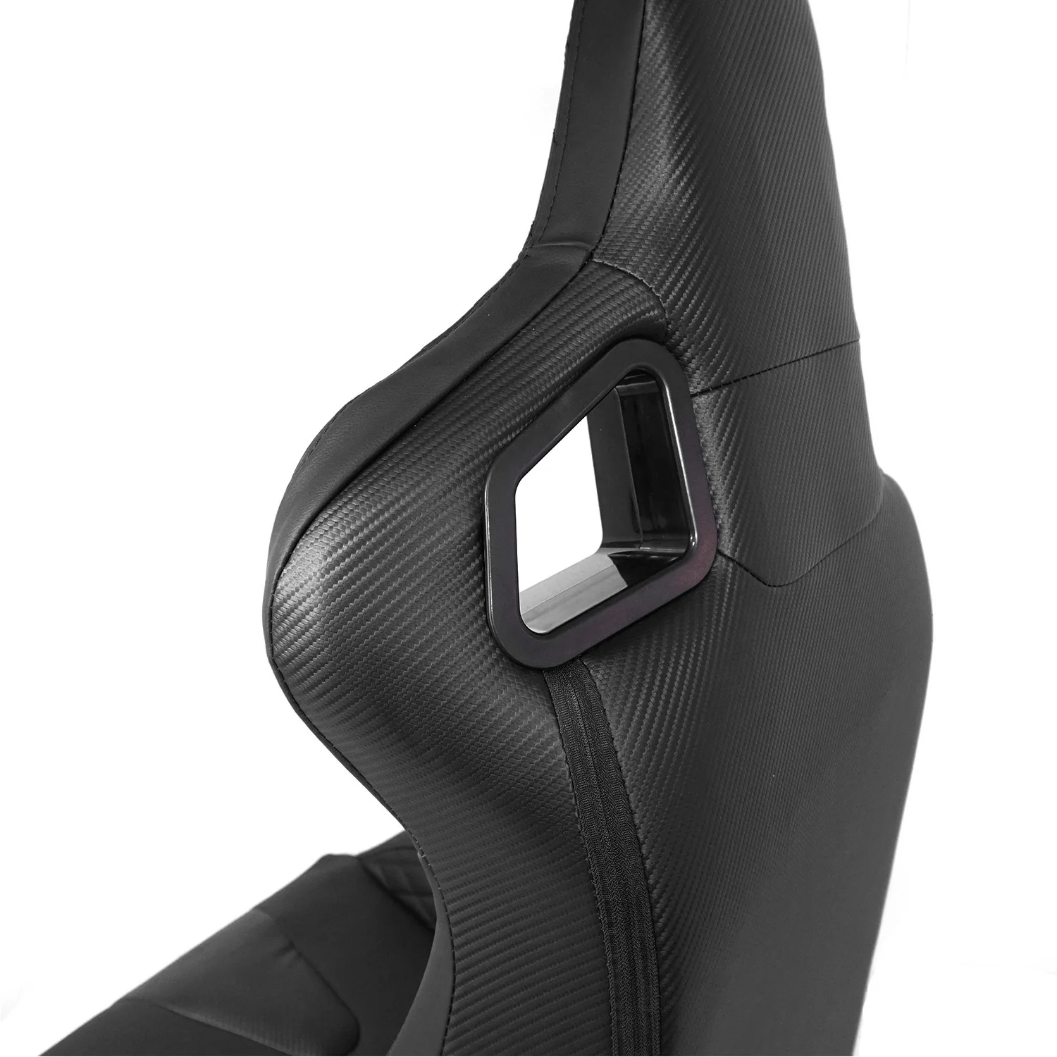 Universal Adjustable Racing Seat for Sport Car Simulator Bucket Seats Black PVC Leather 1PCS