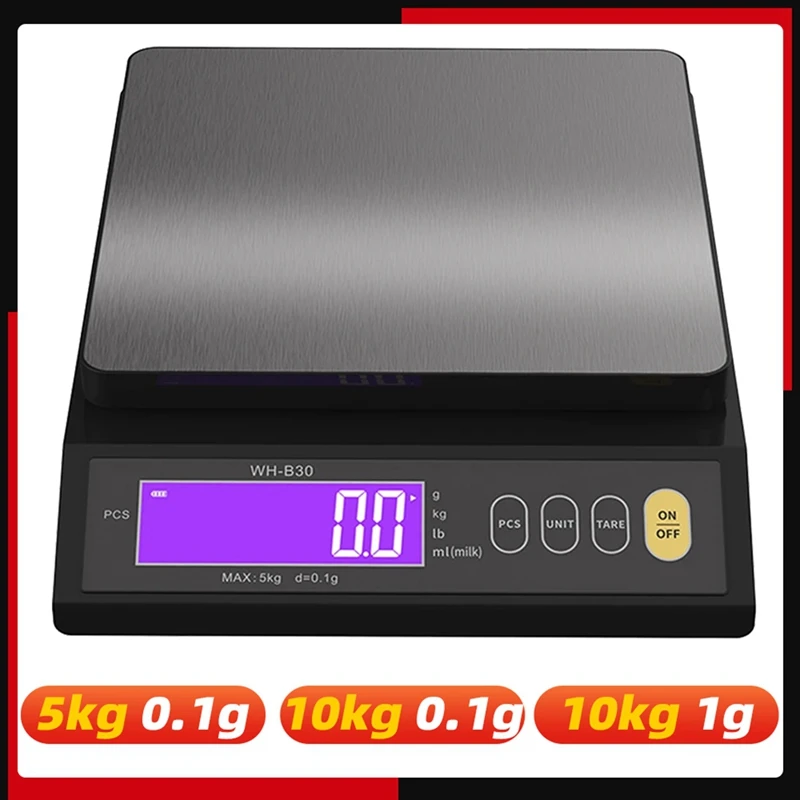Digital Electronic Kitchen Scale Household Multifunction Stainless Steel Measuring Weighing Baking Tool LCD Display,C-A69M