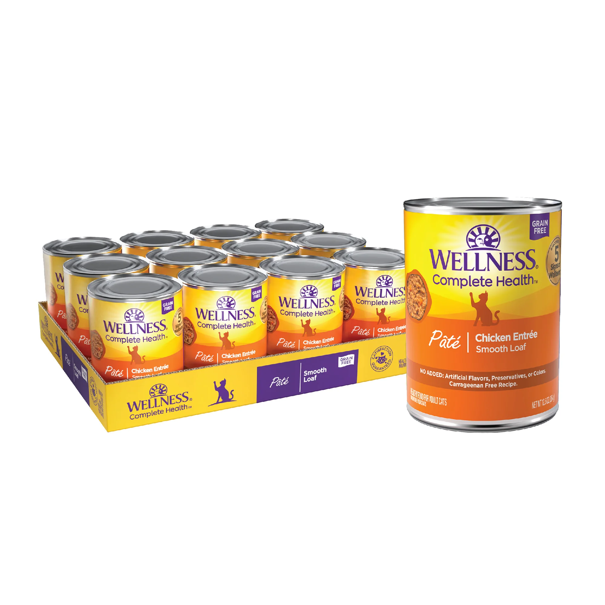 Complete Health Pate Adult Canned Wet Cat Food, Natural, Protein Rich, Grain Free, Chicken Entrée Recipe, 12.5 oz, Pack of 12 Ca