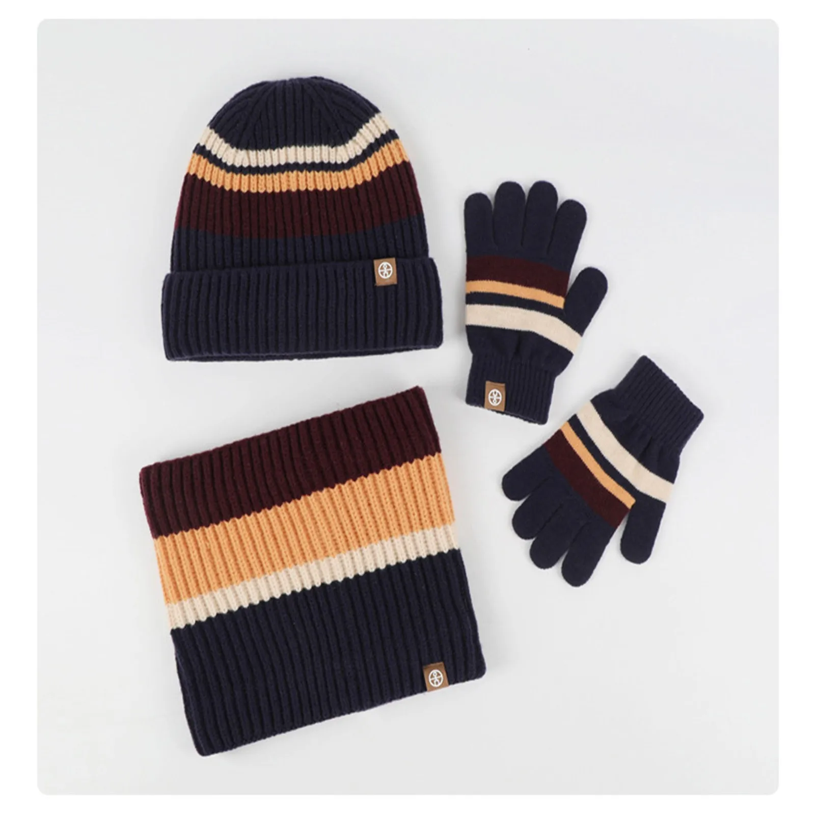 Kids Winter Hat Scarf Gloves Set For Boys Girls Warm Cap Fleece Lined Knitted Hat 2024 Winter Leisure Fashion Keep Warm Outwear