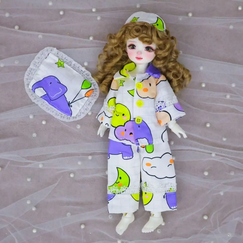 Trendy Retro 1/6 BJD Doll Outfit Set Cute Pretty 30cm Doll Clothes Fashion Casual Dress Pajamas (Only Sell clothes)