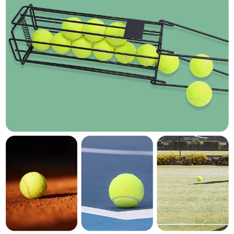 Tennis Ball Hopper, Cesta de ténis, Pickleball Picker portátil, Caddy superior, Metal Pickleball Ball Retriever