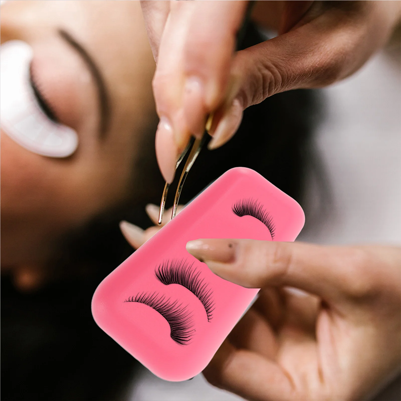 6pcs Silicone Pads For Eyelash Extensions False Lash Holders Storage Portable Durable Lash Accessories Practice Kit Eyelash