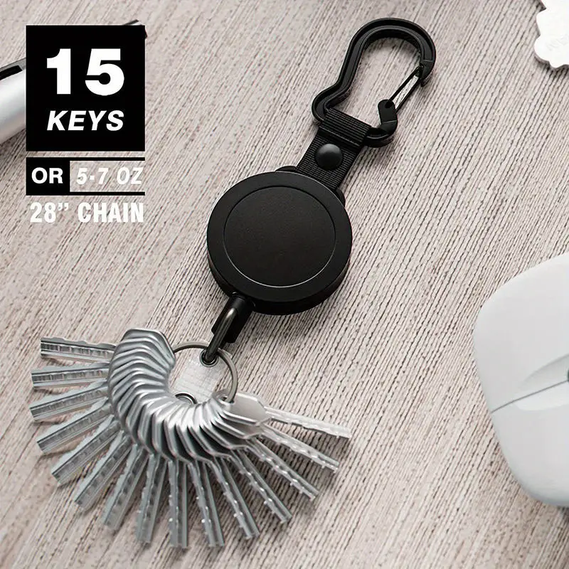 Badge Reel ABS Plastic Name Tag Holder Belt Keychain Retractable ID Lanyard For Security Personnel Hospital Student ID