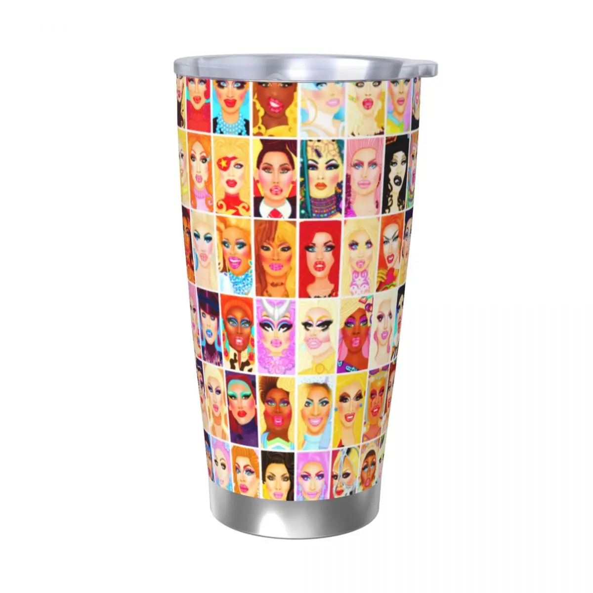 Drag Queen Royalty Insulated Tumbler with Straws RuPaul's Race Rupaul RPDR Vacuum Thermal Mug Double Wall Car Bottle Cup, 20oz