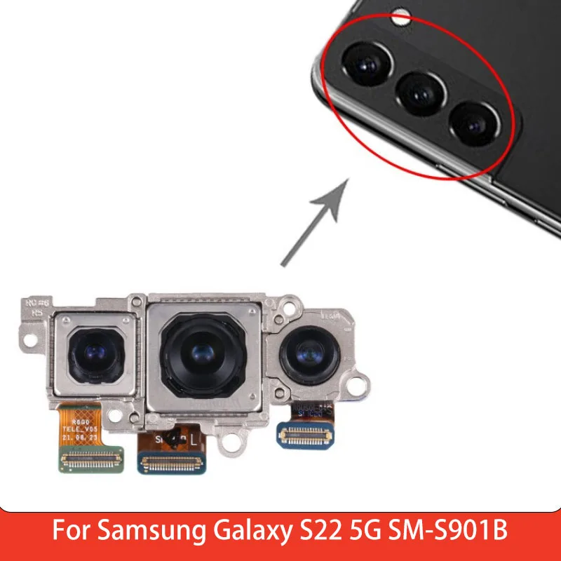 Full Set Front Rear Camera For Samsung Galaxy S22 5G SM-S901B Backside Camera Module Spare Parts
