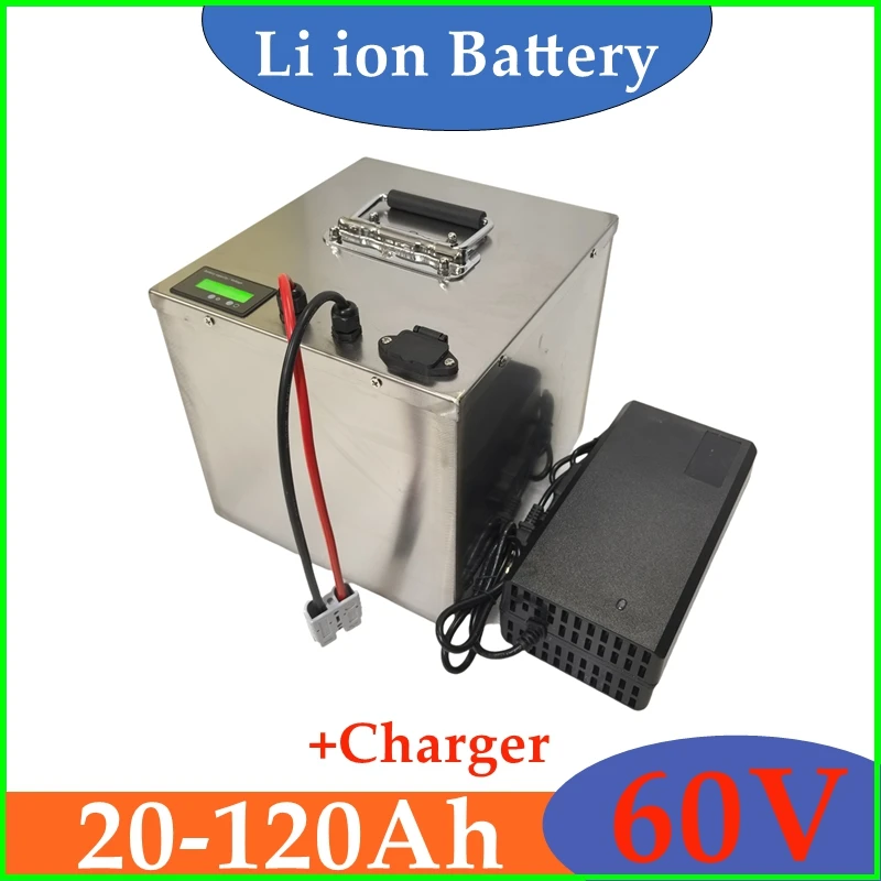 

Battery 60V 20Ah 30Ah 40Ah 50Ah 60Ah 75Ah 100Ah 120Ah Lithium for Two-Wheeler Rickshaw AGV Demo Go Cart Skateboard Golf Cart