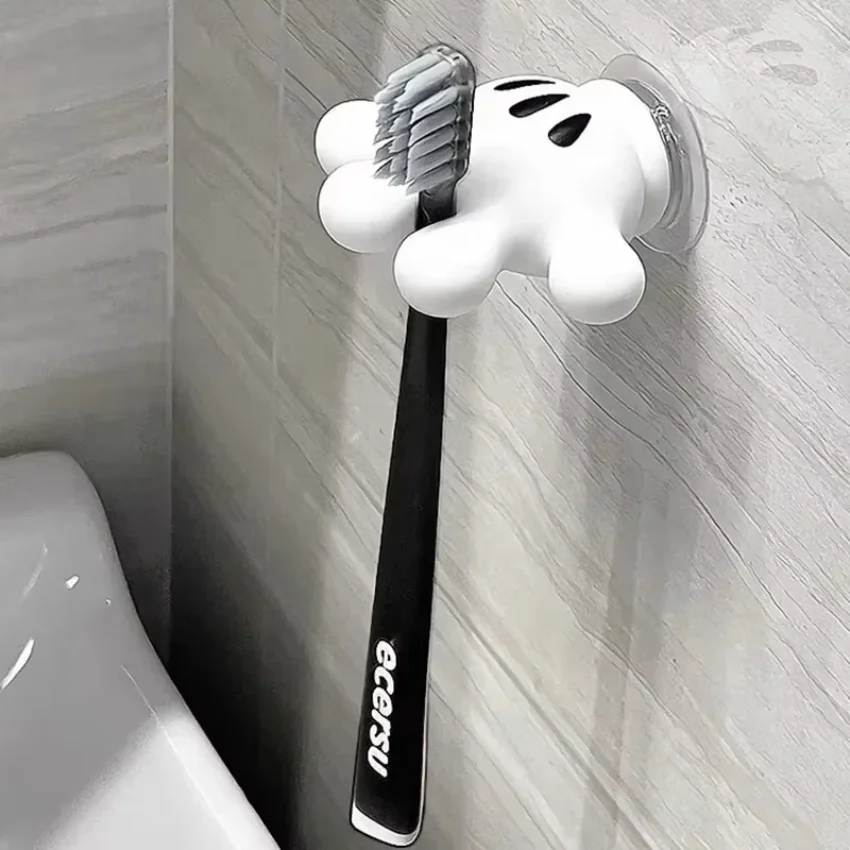 Picture 3: Toothbrush holder Mickey Palm cute bathroom towel suction cup multi-function hook traceless hook data cable winder