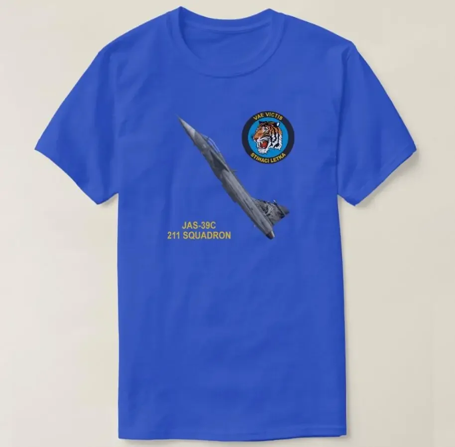 Jas-39C 211 Squadron Gripen NTM 2009 Men T-Shirt Short Sleeve Casual 100% Cotton O-Neck Summer Shirts