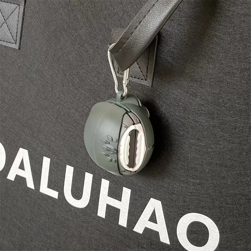 Para samsung galaxy buds2 pro/botões ao vivo/botões pro/botões 2 caixa de carregamento, 3d bonito dos desenhos animados preto tubarão silicone fone de ouvido caso com gancho