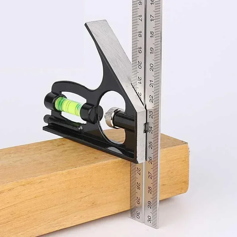 Angle Square Measuring Tools Set Precise Stainless Steel Aluminium Durable Adjustable Combination Spirit Level 12\