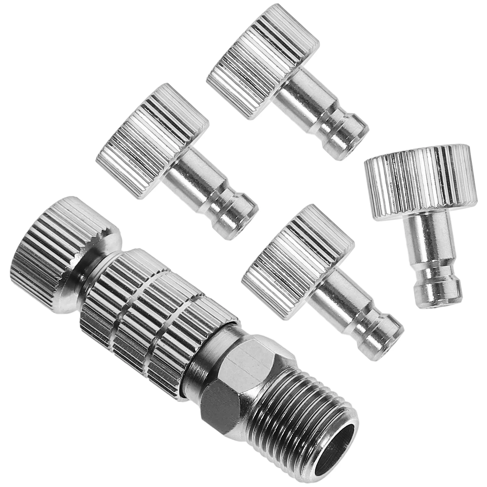 5PCS Airbrush Quick Connector Kit โลหะ Universal Adapter Quick Release ท่อ Coupler สําหรับปากกาอุปกรณ์