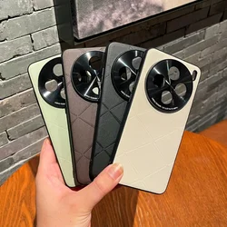 For Vivo X200,X200 Pro ,X100 Ultra Case Luxuxry Plain PU Leather Slim Camera Protection Cover for VIVO X 200