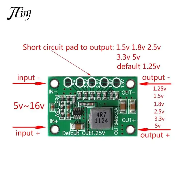 

DC Voltage Regulator Step Down Power Supply Module 5-16V To 1.25V 1.5V 1.8V 2.5V 3.3V 5V 3A