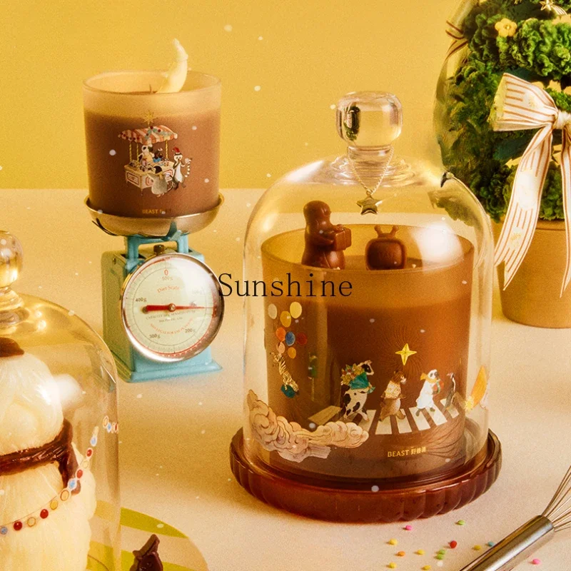 Winter Dream Theater three-dimensional wax block bell jar candle gift box Christmas gift