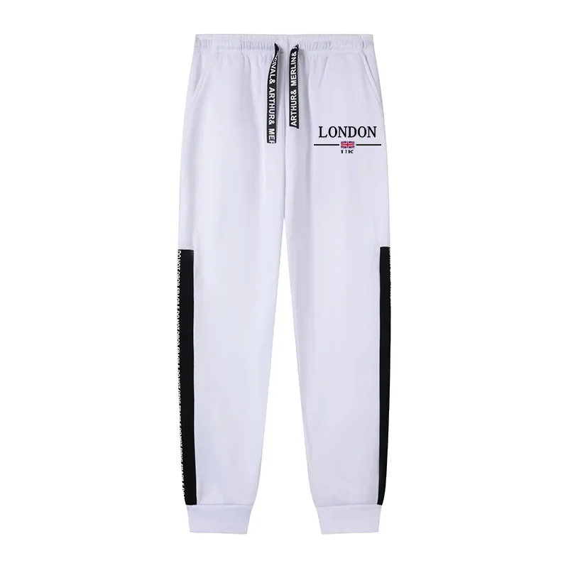 Молодежный повседневный мужской спортивный костюм, Лидер продаж, цельный свитшот с капюшоном и принтом, брюки, спортивная мужская одежда для бега на открытом воздухе, уличная одежда