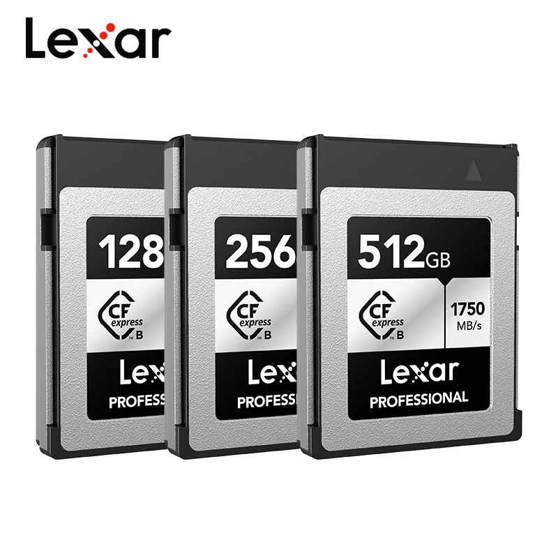 Lexar Professional CFexpress Type B SILVER Memory Card 8K RAW 128GB 256GB 512GB up to 1750MB/s High Speed XQD For DSLR Camera
