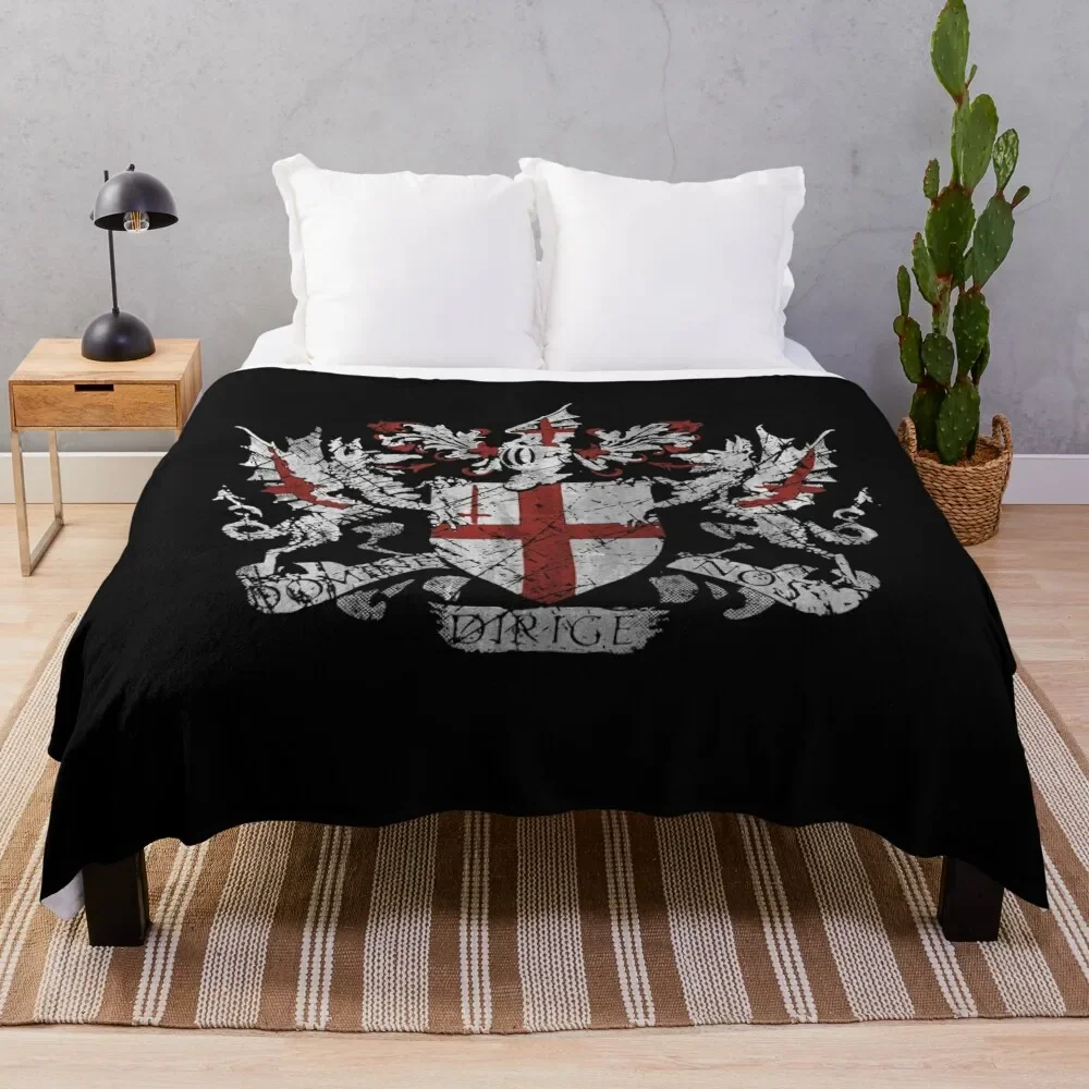 

London Vintage Coat of Arms Throw Blanket Nap Plaid Blankets