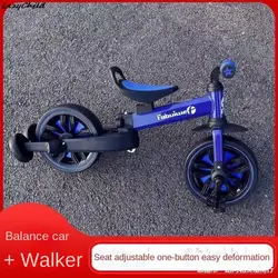 Velotrol For Children's 3-in-1 Balanced Baby Tricycle For Children From 1 To 6 Years Roller Coaster Bicycle Folding Balance Bike