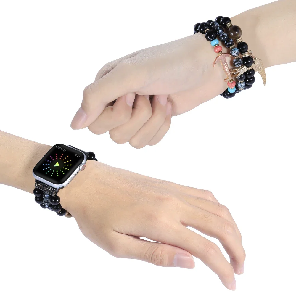 Jewelry Bracelet Strap For Apple watch 45mm 44mm 42mm 46mm 41mm Women Exquisite Wristband iWatch series 10 9 8 7 6 5 4 SE Correa