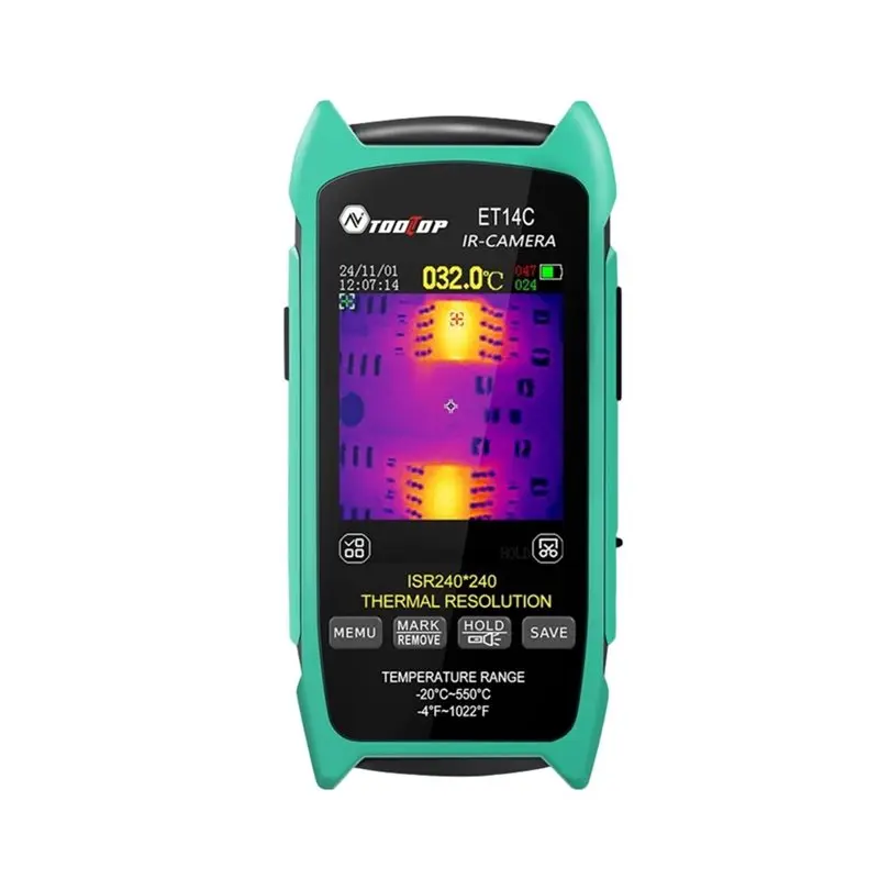 Y45A-TOOLTOP ET14C 2.8Inch Thermal Imager 25Hz Home Thermal Imaging Camera Isr240x240 Thermography For Electrical Fault Detec