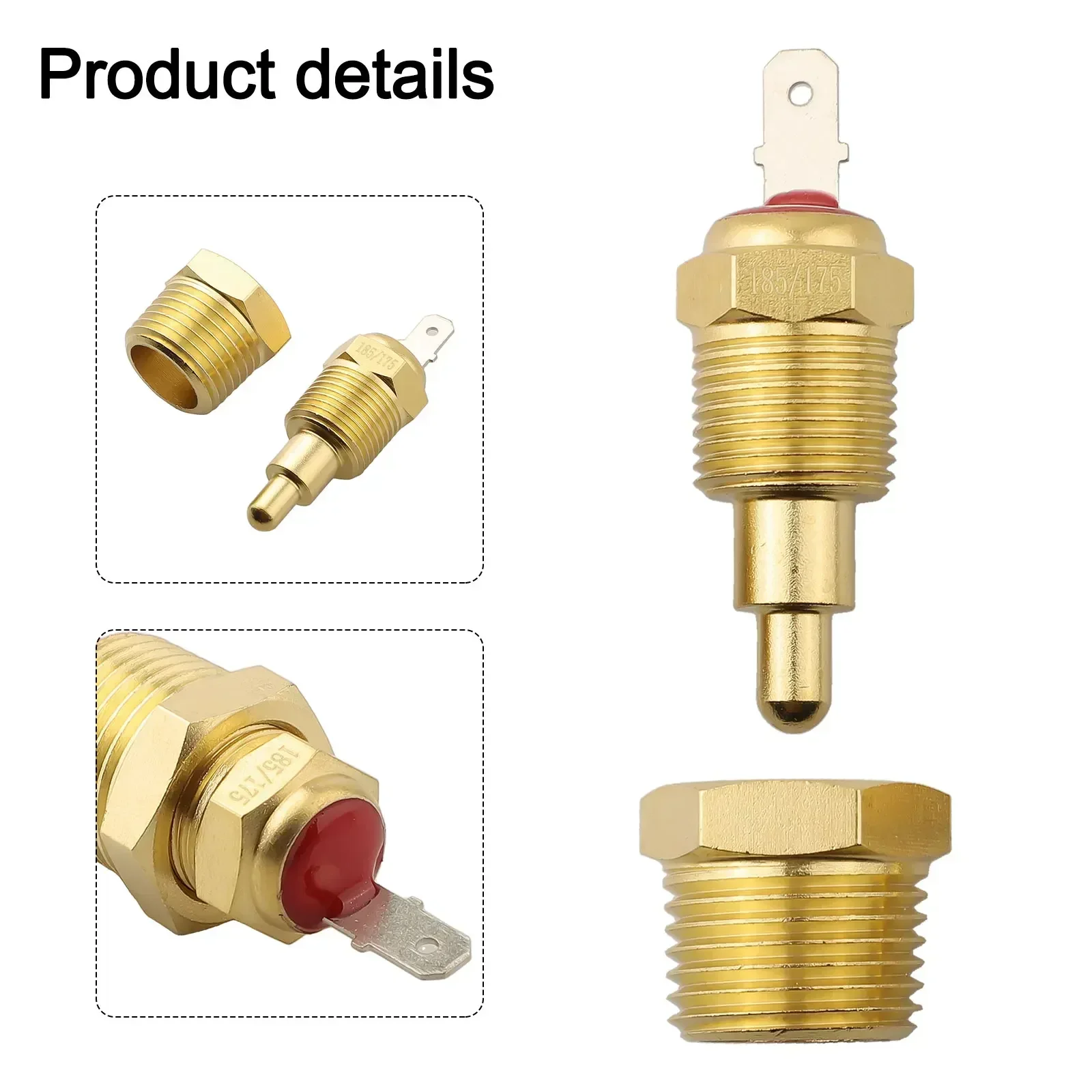 Coolant Water Oil Sensor Coolant Temp Sensor Accurate Temperature Measurement Brass Thread-in Probe Comprehensive Monitoring