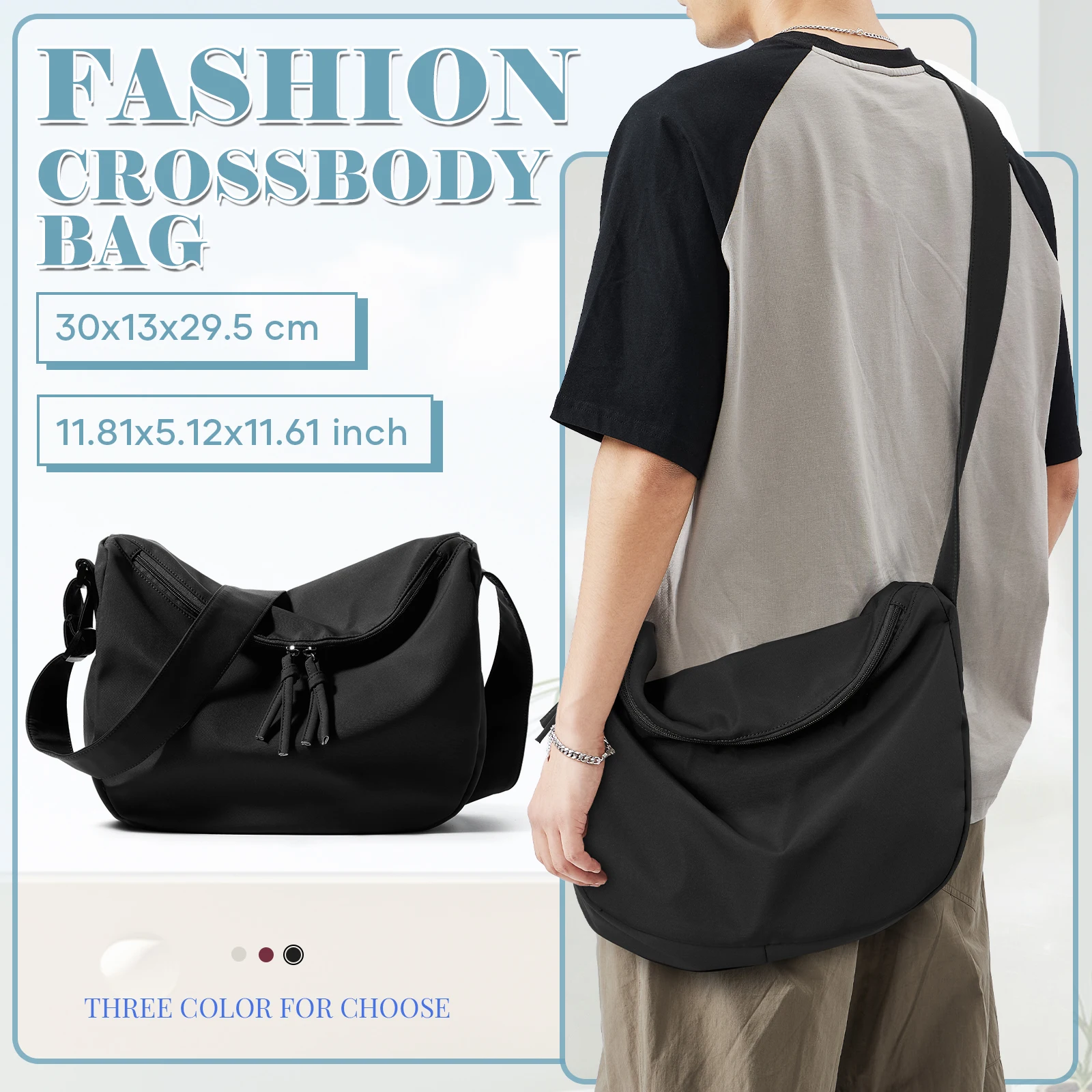 

Повседневная сумка через плечо для мужчин, большая сумка-мессенджер унисекс, легкая сумка через плечо для женщин, для колледжа, школы, путешествий, работы.