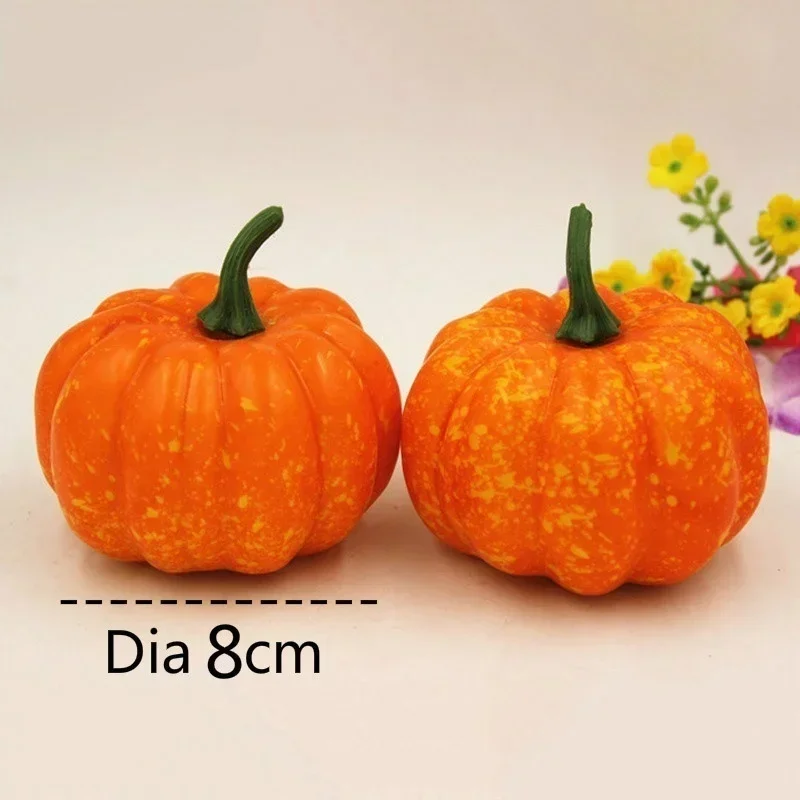 5Pcs Mini Artificial Foam Pumpkins Halloween Decor Realistic Fake Fruit Vegetable Cabinet Display Photography Learning Props - view 4