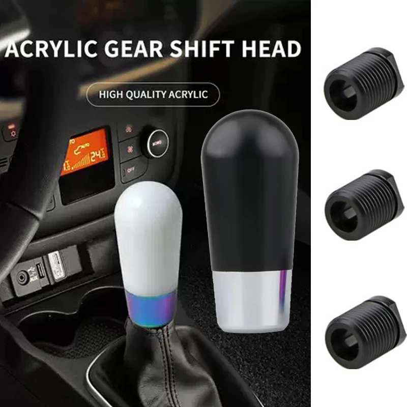 

Acylic Car Gear Shift Knob Universal Shifter knob Car modified Gear Lever Stick Handle Car shift handle With Adapter 8m/10m/12m