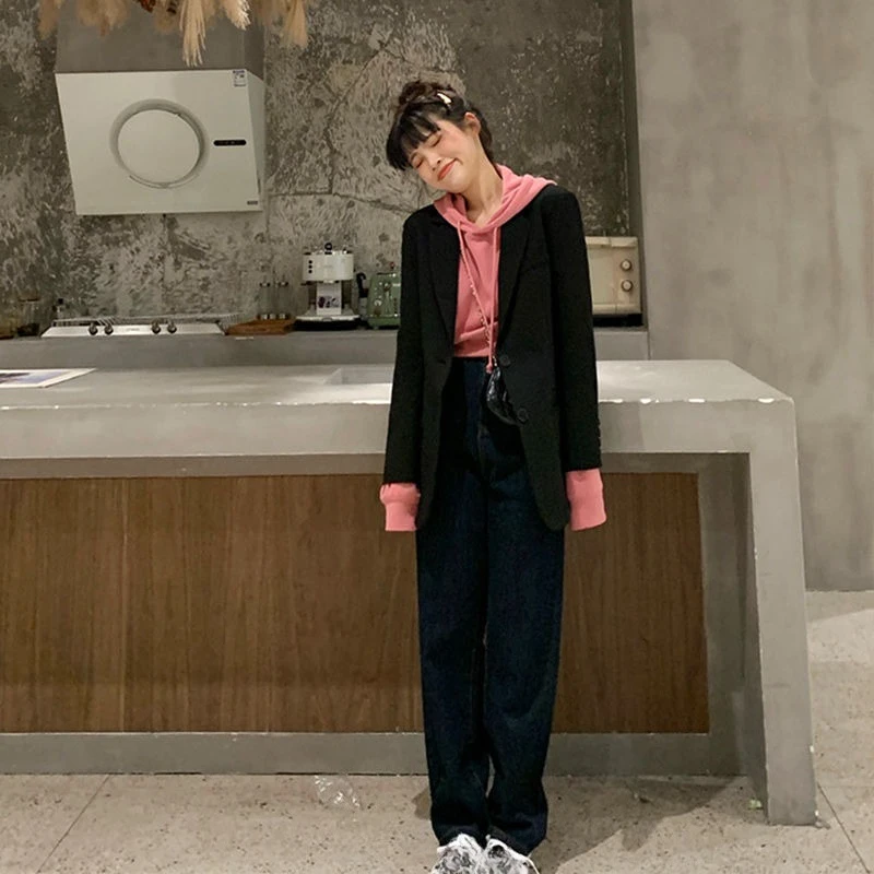 سترة نسائية أنيقة لربيع وخريف 2025 مستوحاة من الكورية على الطراز البريطاني متعددة الاستخدامات وعصرية للمناسبات غير الرسمية والرسمية