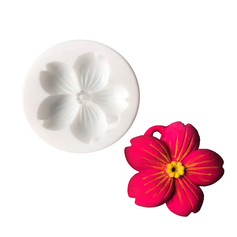 New pendant with perforated flower silicone mold DIY cake aromatherapy flip sugar chocolate biscuit mold