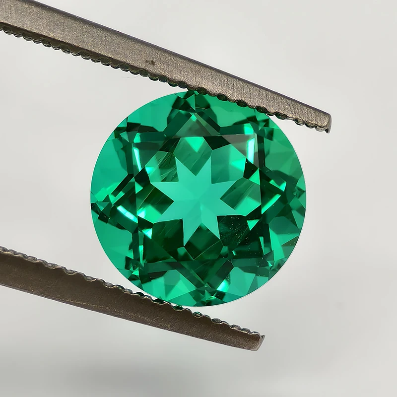 أعلى مختبر الحرارية المائية نمت كولومبيا أحجار كريمة من الزمرد قطع مستديرة حجر الزمرد الاصطناعي حدد شهادة AGL لصنع المجوهرات #6