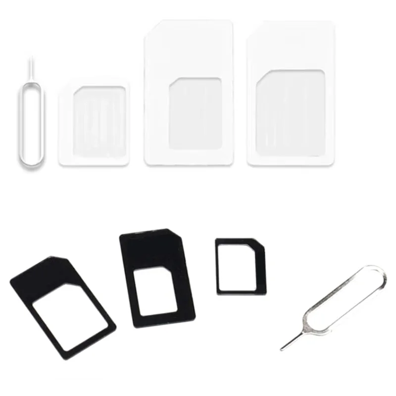 1 Set Nano SIM Card To Micro Standard Adapter Converter For Travel Phone Slot Standard SIM Conversion Replacement Accessory Kit