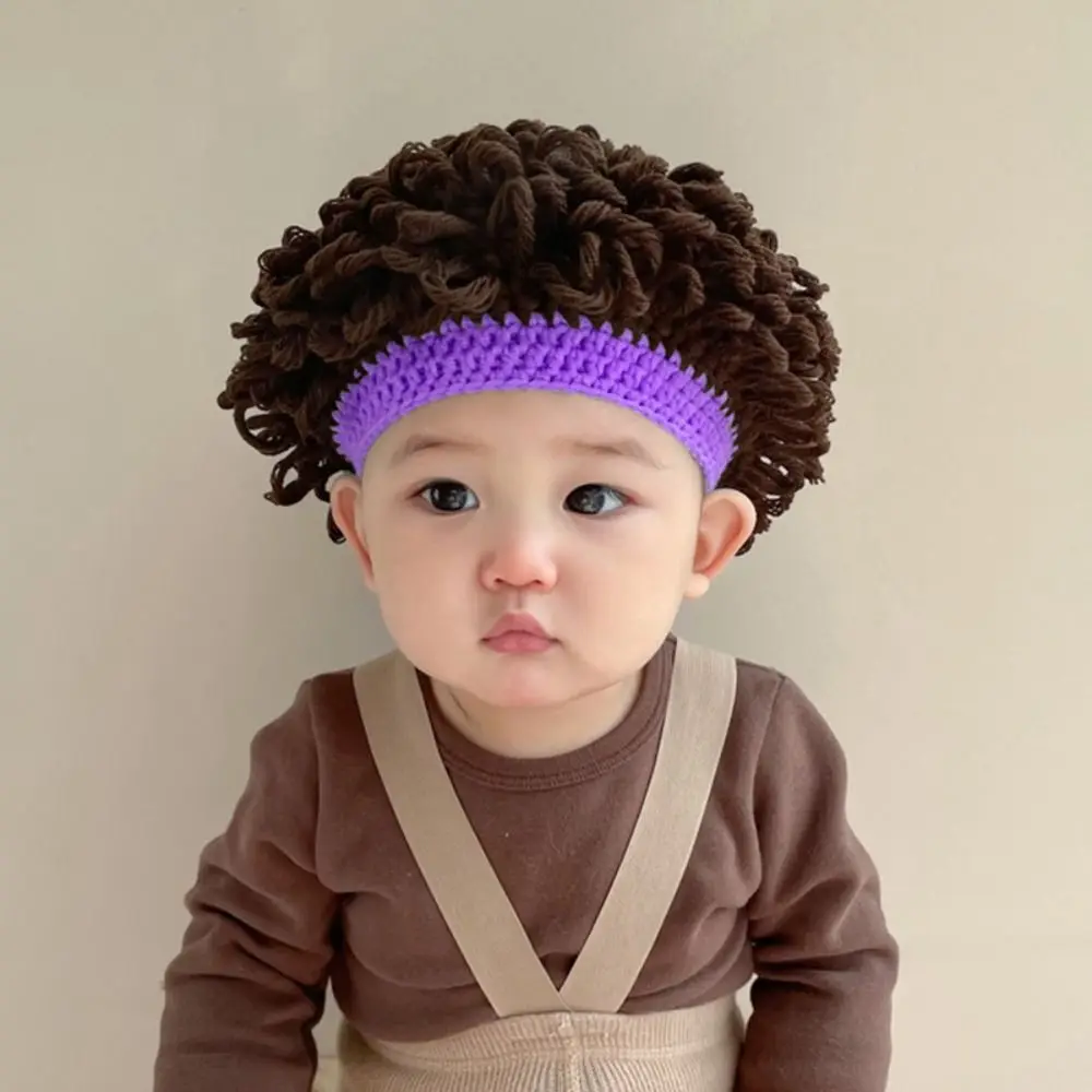 Cute Lovely Sweet Beanies Kid Knit Cap Photography Props Gift Dreadlocks Hat Mad Scientist Hat Afro-hair Hat Toddler Wig Hat