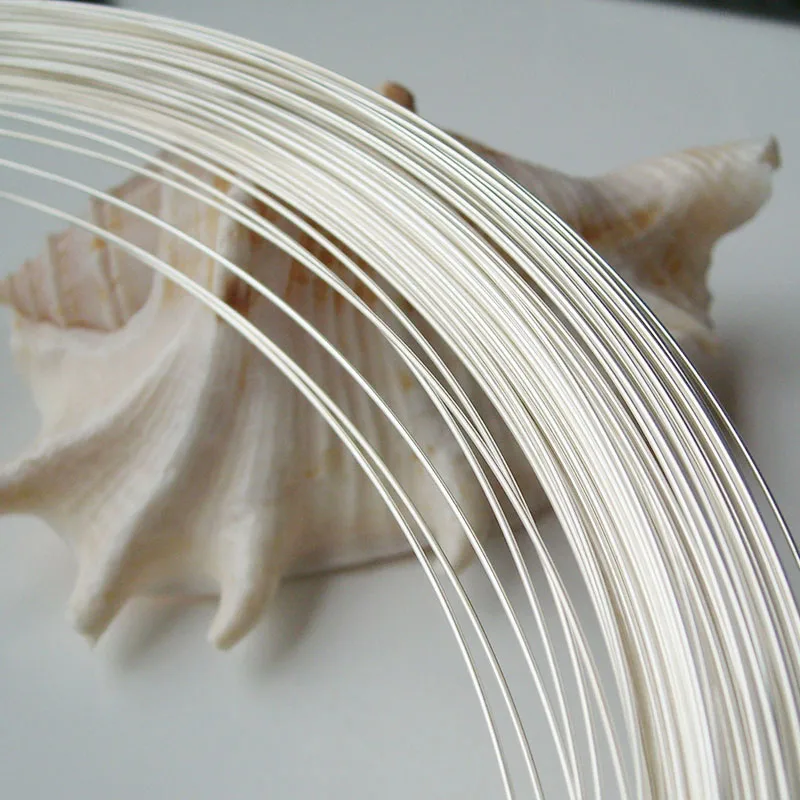 

Silver Wire 925 For Jewelry Making, 0.3-2mm Sterling Silver Round Wire For Jewelry DIY, Beading Wire Accessories , 1 Meter