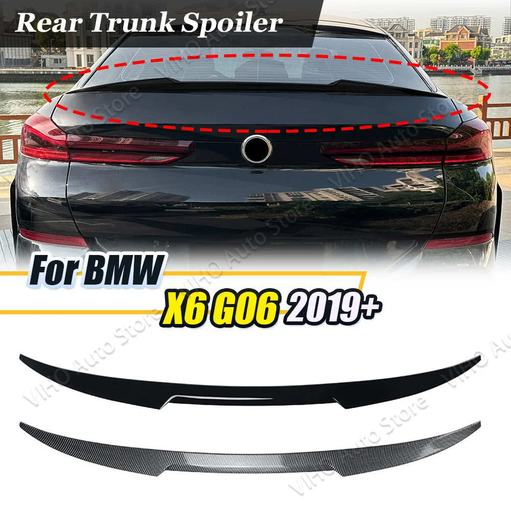 

For BMW X6 G06 M Sport 2019 2020 2021 2022 2023 2024 M4 Style Car Rear Trunk Roof Spoiler Tail Wing Body Kits Tuning