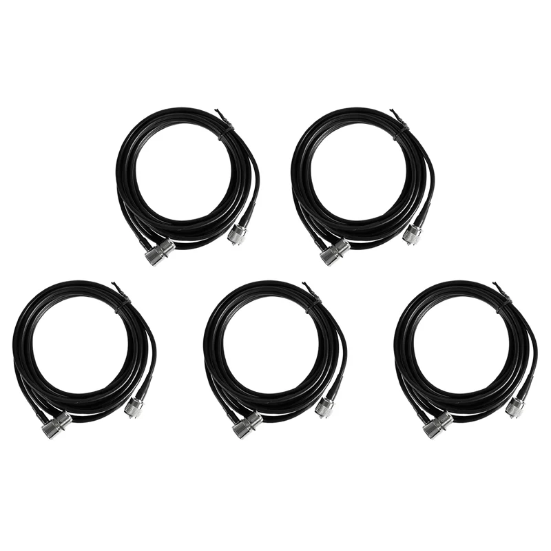 

FAST-5X RG58 RG-58 50 Ohm Car Antenna Coaxial Cable 5 Meters Uhf Female To Uhf Male (Black)